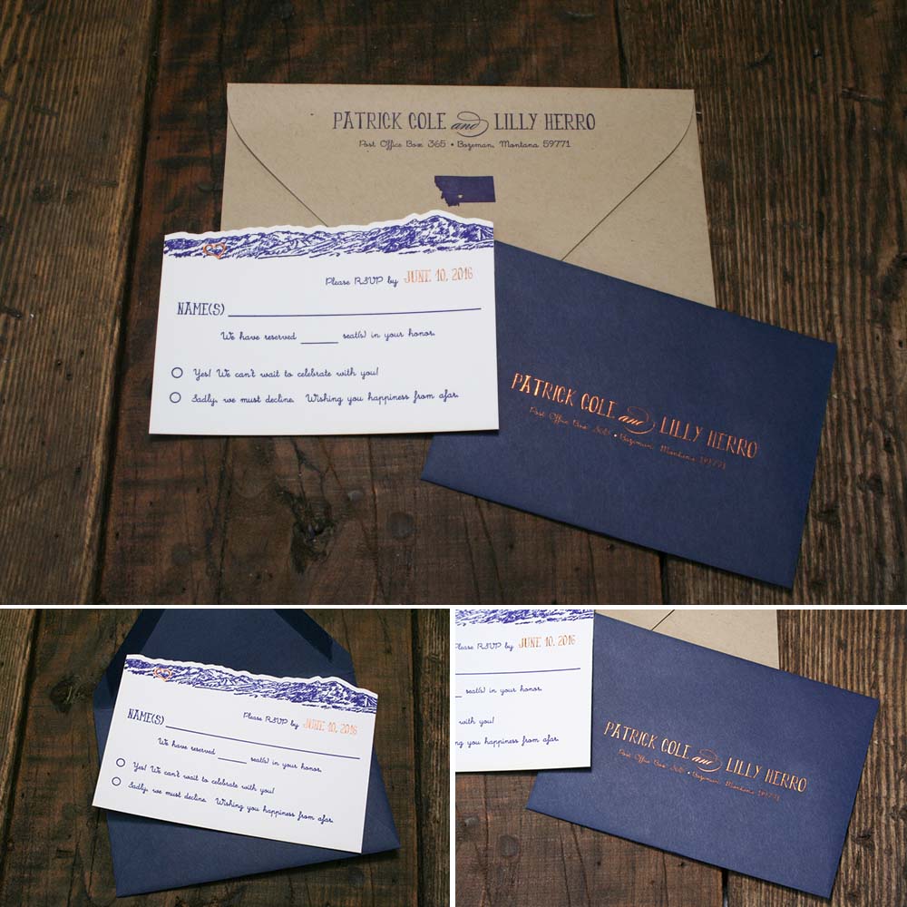 navy blue and copper
